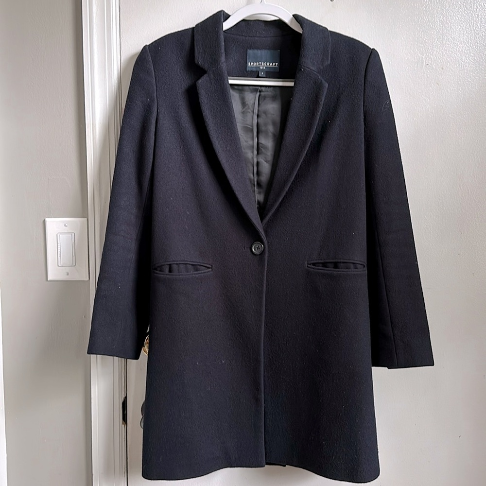 Sportscraft navy wool coat/blazer. size 8 (AU). Size 10 (US)